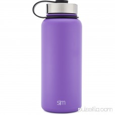 Simple Modern 32 oz Summit Water Bottles + Extra Lid - Vacuum Sealed Thermos Almost 1 Liter 18/8 Stainless Steel Flask - White Hydro Travel Mug - Winter White 567920833